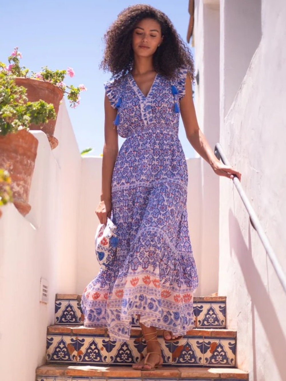 Bell by Alicia Bell Short Sleeve Silk Cotton Voile Rainey Maxi Dress - S